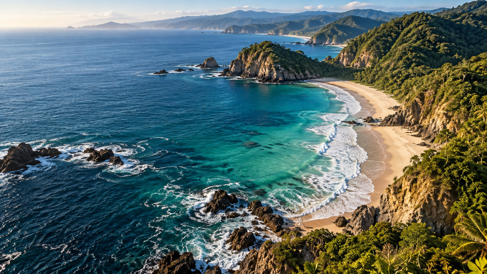 AI-created coastal landscape inspired by Mexico